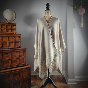 Nine West Animal Print Open-Front Cardigan Wrap-OS